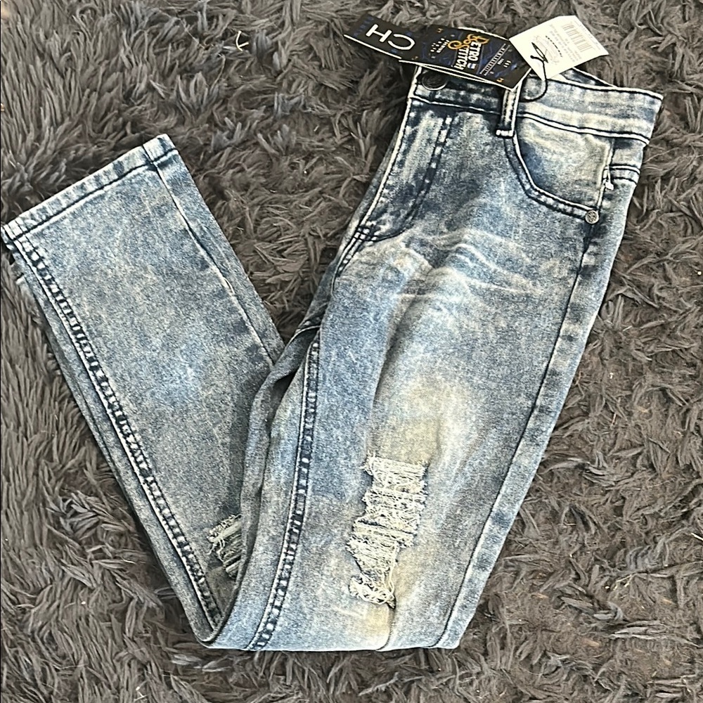 Distressed jeans